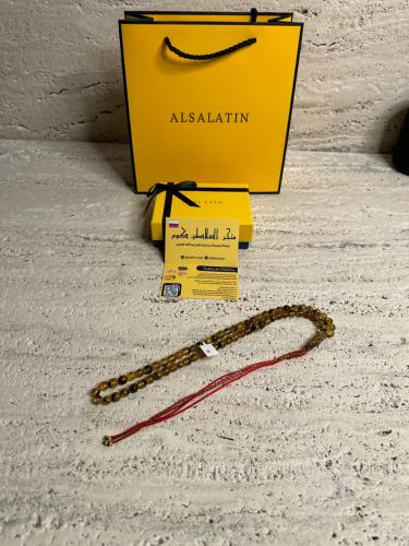 سبحه كهرمان حر شوائب طبيعية