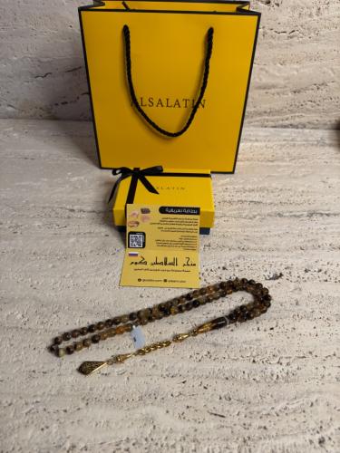 سبحه كهرمان حر شوائب طبيعية