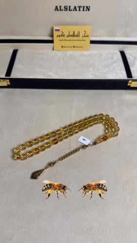 سبحه كهرمان حر حشرات طبيعية