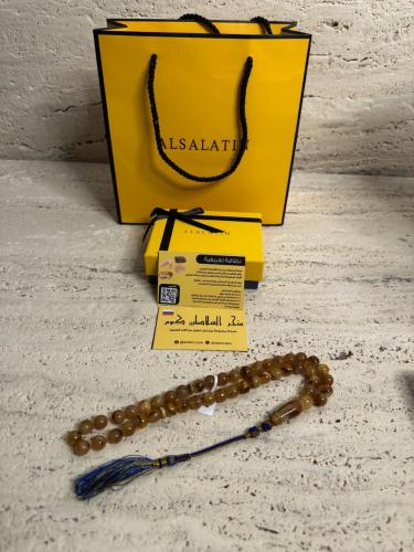 سبحه كهرمان حر شوائب طبيعية