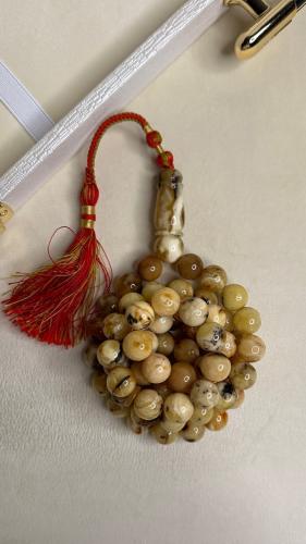 سبحه كهرمان حر جيشي حجم كبير شوائب طبيعية