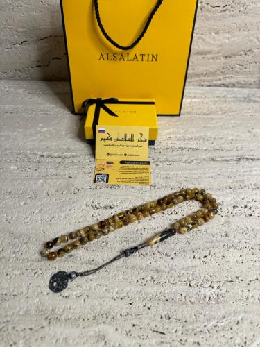 سبحه كهرمان حر شوائب طبيعية