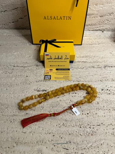 سبحه كهرمان حر شوائب طبيعية