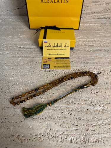 سبحه كهرمان حر شوائب طبيعية