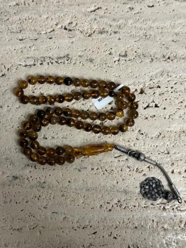 سبحه كهرمان حر شوائب طبيعية