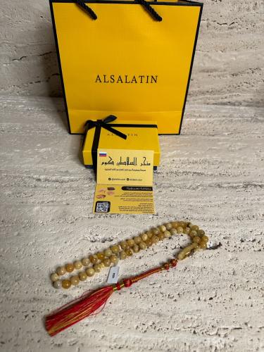 سبحه كهرمان حر شوائب طبيعية