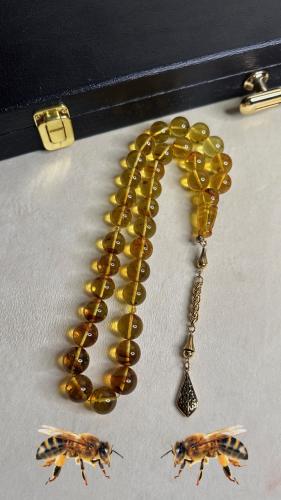 سبحه كهرمان حر حشرات طبيعية