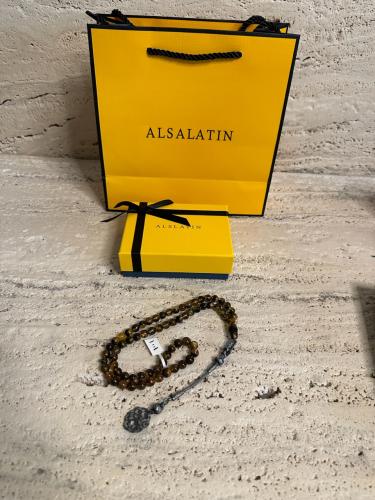 سبحه كهرمان حر شوائب طبيعية