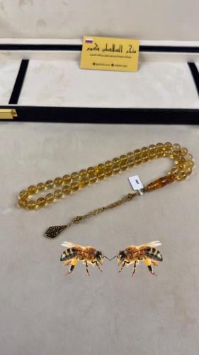 سبحه كهرمان حر حشرات طبيعية