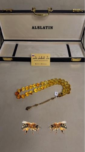 سبحه كهرمان حر حشرات طبيعية