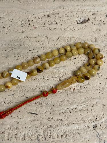 سبحه كهرمان حر شوائب خفيفة طبيعية