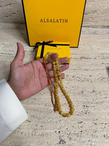 سبحه كهرمان حر شوائب طبيعية