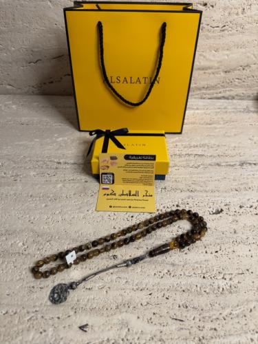 سبحه كهرمان حر شوائب طبيعية