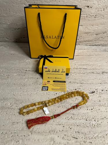 سبحه كهرمان حر شوائب طبيعية