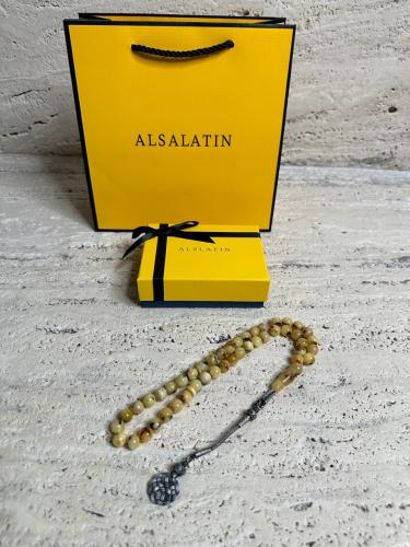 سبحه كهرمان حر شوائب طبيعية