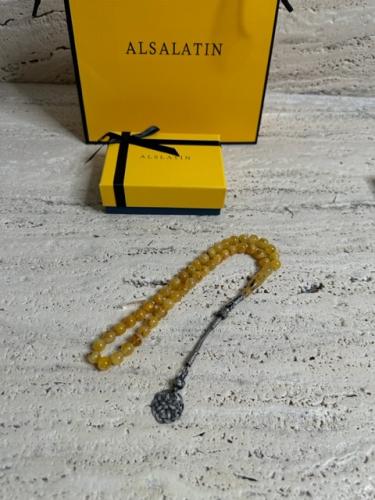 سبحه كهرمان حر شوائب طبيعية