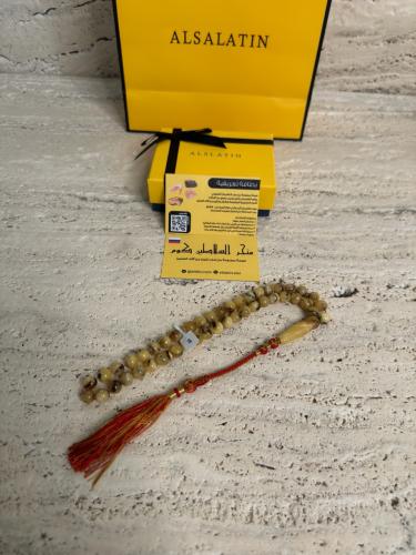 سبحه كهرمان حر شوائب طبيعية