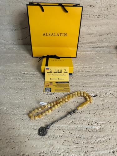 سبحه كهرمان حر شوائب طبيعية