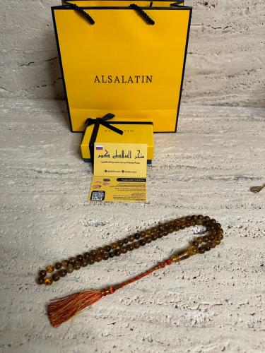 سبحه كهرمان حر شوائب طبيعية