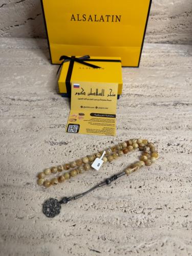 سبحه كهرمان حر شوائب طبيعية