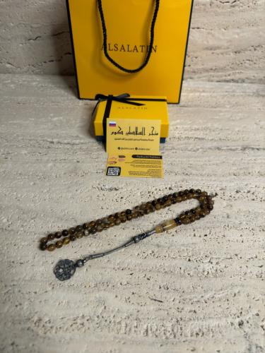 سبحه كهرمان حر شوائب طبيعية