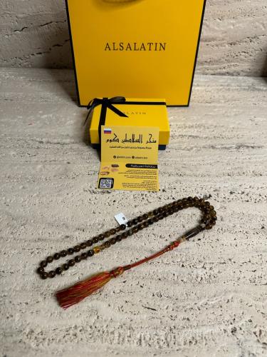 سبحه كهرمان حر شوائب طبيعية