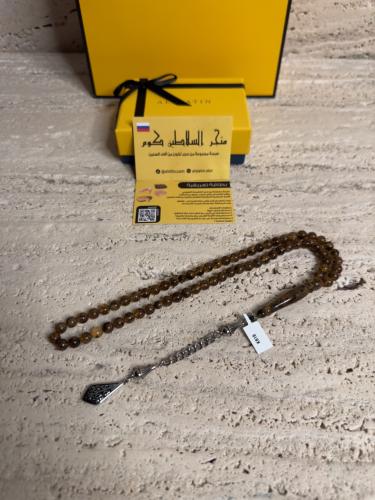 سبحه كهرمان حر شوائب طبيعية