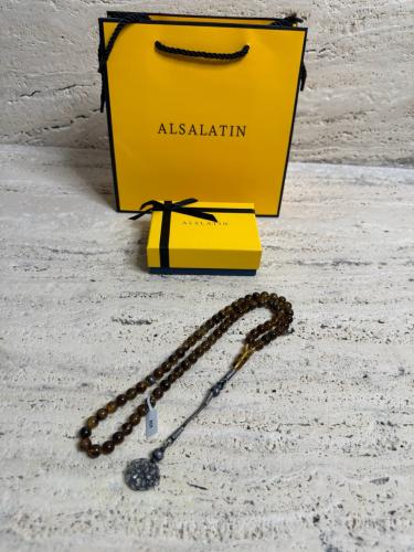 سبحه كهرمان حر شوائب طبيعية