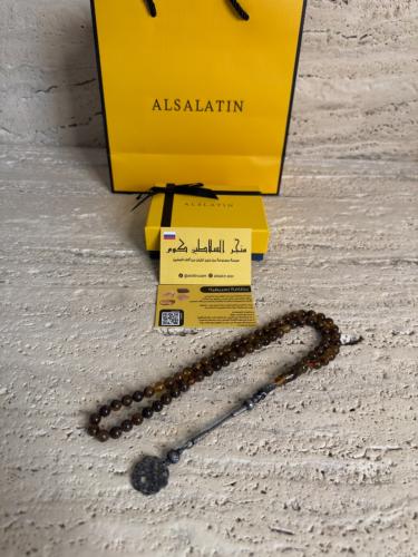 سبحه كهرمان حر شوائب طبيعية