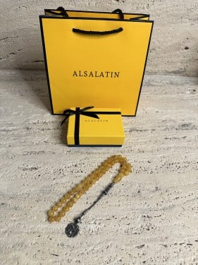 سبحه كهرمان حر شوائب طبيعية