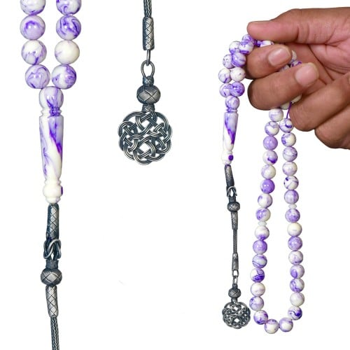 سبحة بكلايت بطربزونه فضه  الطربزونه صناعة يدوية