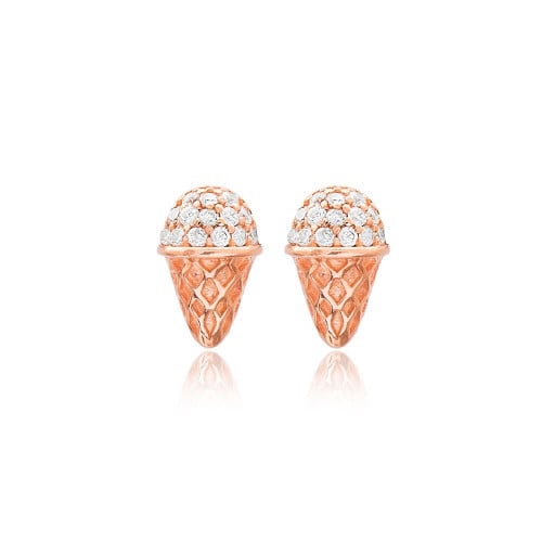 أقراط الكرة المتوهجة بأحجار الزيركون وبريق الذهب -من مجموعة نفيس هدايا مجوهرات هدية نسائية فاخرة 3525