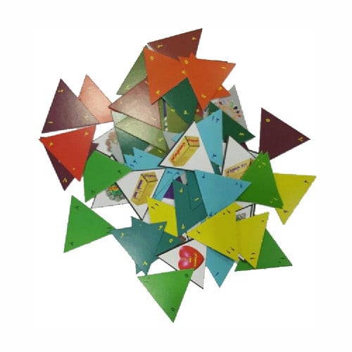 دومينو مثلثة من الورق السسميك 48 قطعة