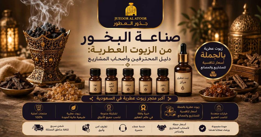 صناعة البخور من الزيوت العطرية باستخدام خامات احترافية وزيوت عطرية عال