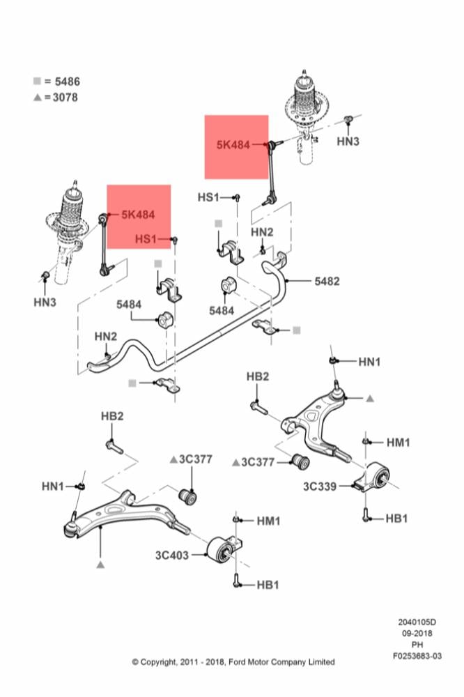 مسمار توازن امامي MKS/MKT/فليكس 19/10 تورس 19/10⭐⭐⭐