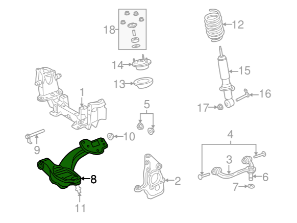 مقص تحتاني فورد  11/03 ((حديد))