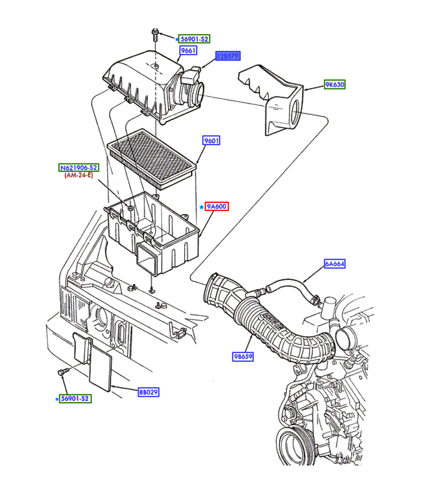 حساس منظم قربة هواء اكسبلور/رنجر/فورد 95/90⭐⭐⭐