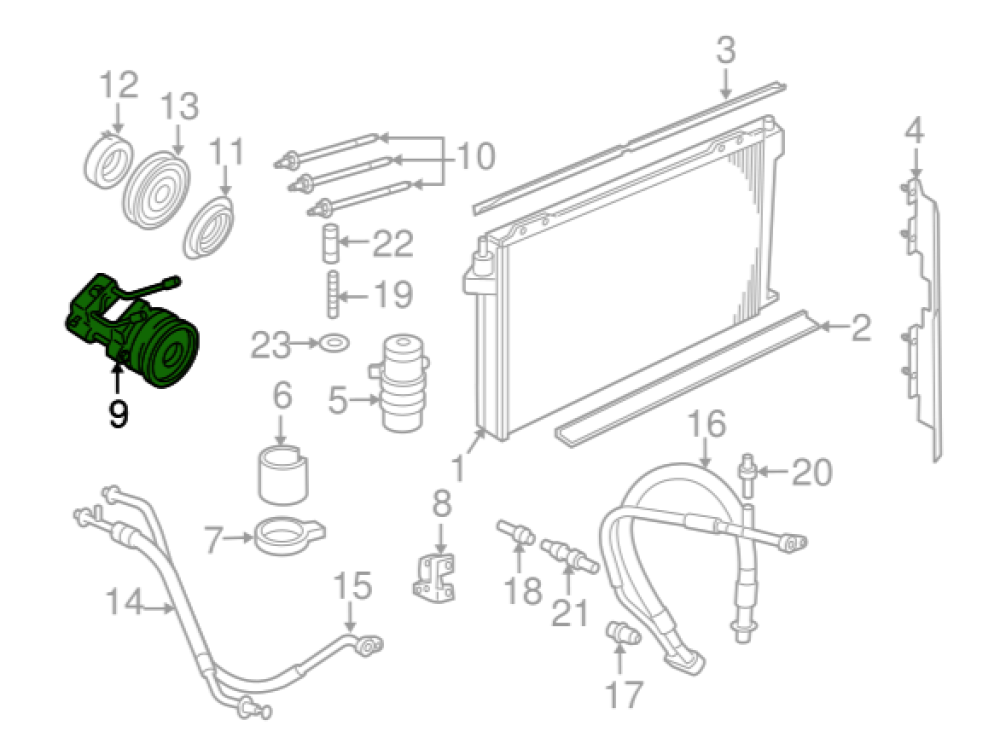 كمبروسر مكيف فورد اكسيرجن 05/00 ⭐⭐⭐