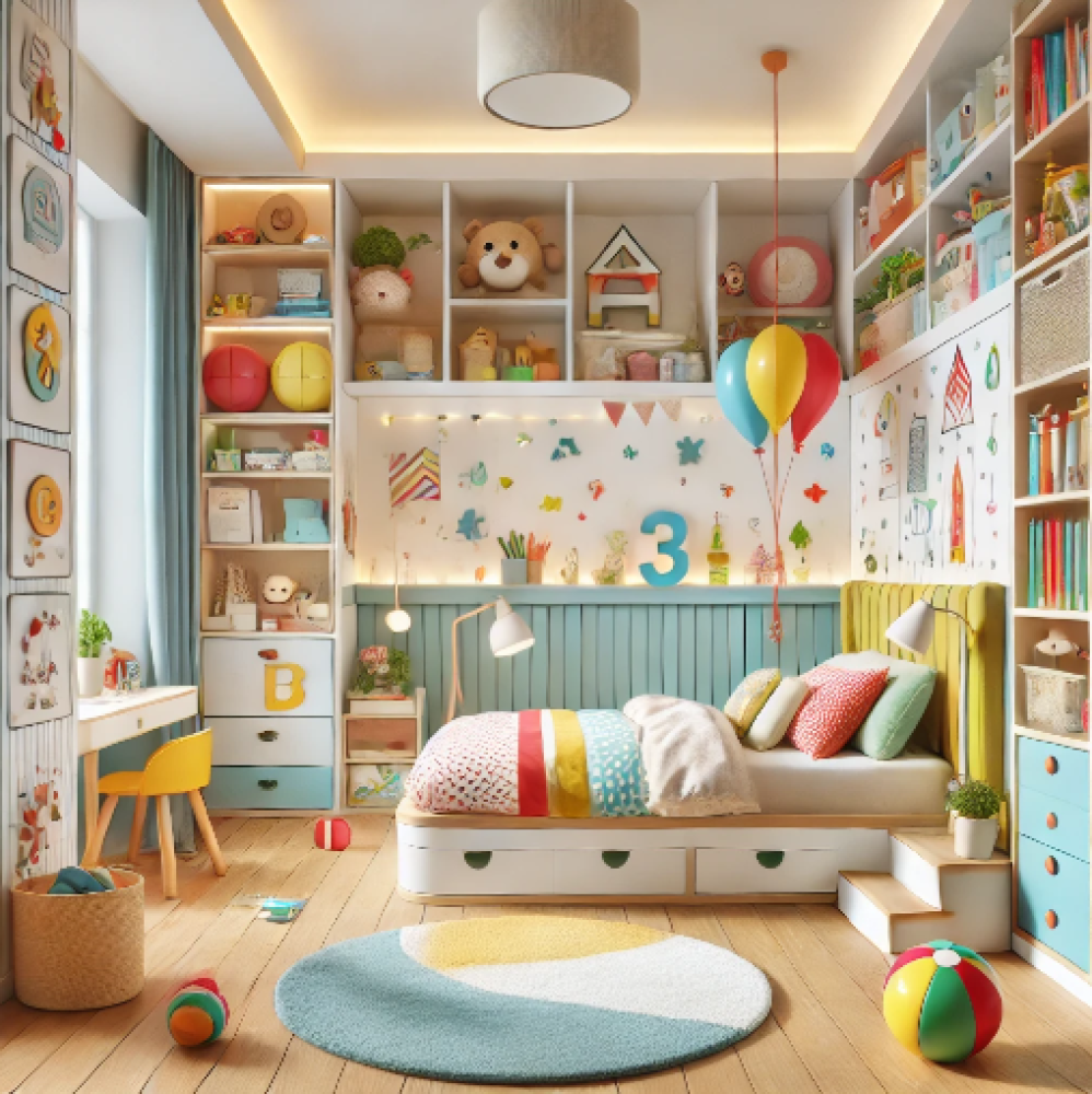 تصميم داخلي لغرفة الأطفال: أفكار مبتكرة لخلق مساحة ممتعة وآمنة.
