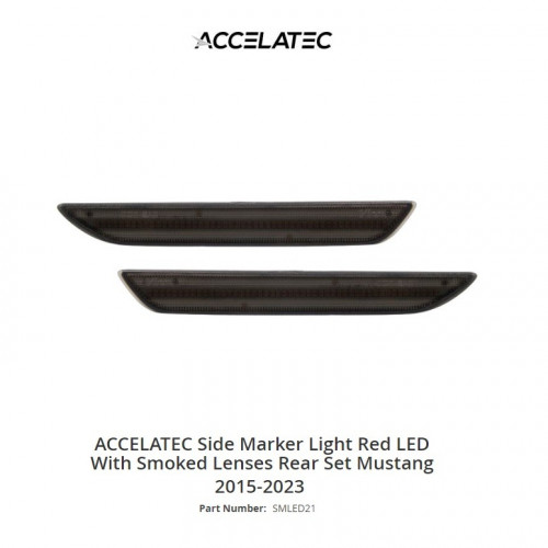 ACCELATEC Side Marker Light Red LED With Smoked Le...