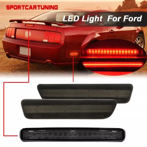 Rear Side & Third Brake LED Smoked Mustang 2005-20...