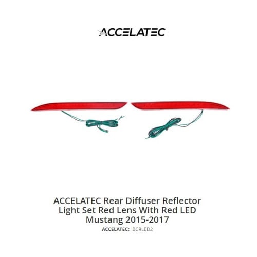 ACCELATEC Rear Diffuser Reflector Light Set Red Le...