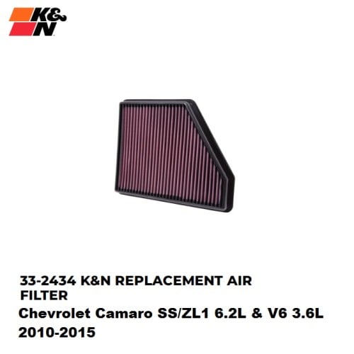 KN Air Filter 33-2434 Camaro 2010-2015