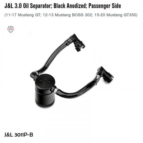 JLT Passenger Side Oil Separator 3011P-B Mustang G...