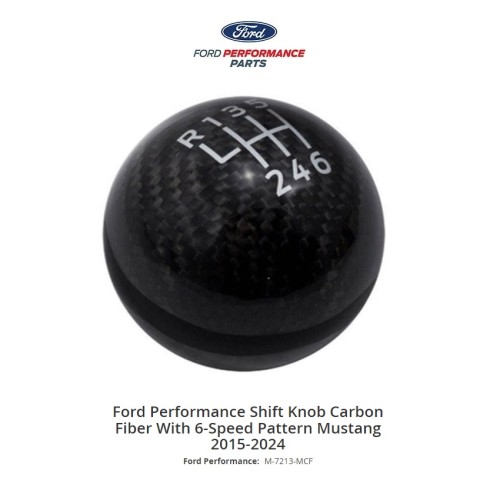 Ford Performance 6-Speed Shift Knob Carbon Fiber M...