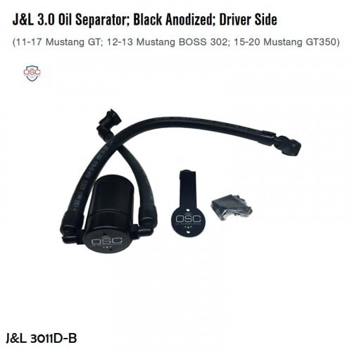 JLT Driver Side Oil Separator 3011D-B Mustang GT 2...