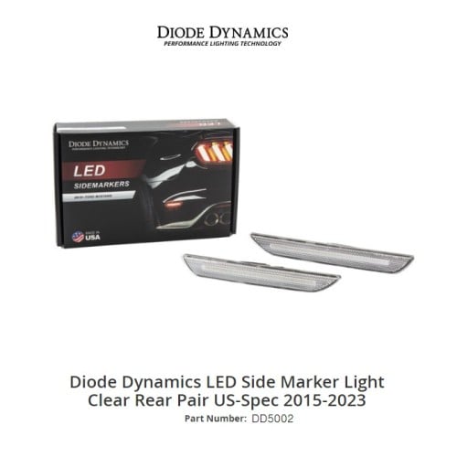 Diode Dynamics LED Side Marker Light Clear Rear Pa...