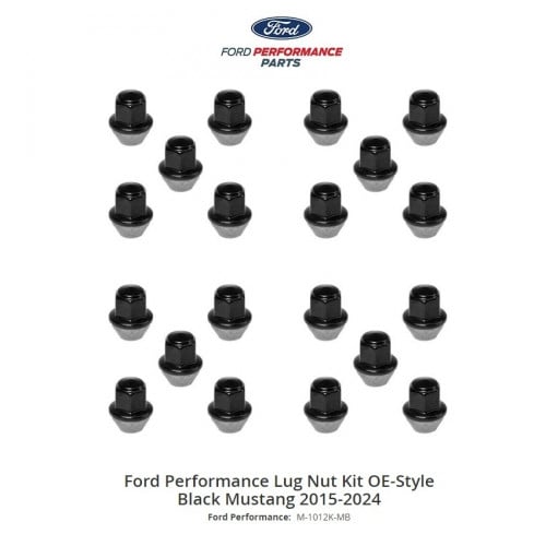 Ford Performance Black Lug Nut Kit Mustang 2015-20...
