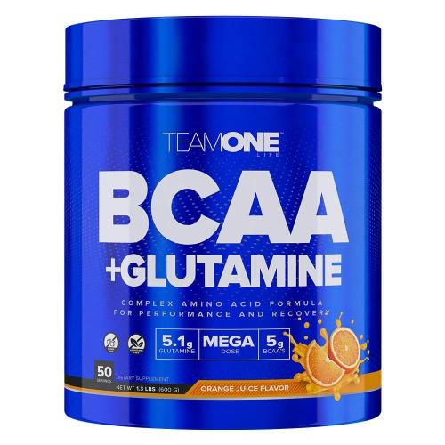 تيم ون لايف BCAA + غلوتامين 600غ 50 حصة TeamOne Life BCAA + Glutamine - 600 Grams