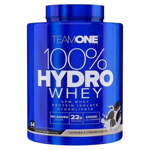 تيم ون لايف 100% هايدرو واي 1.6 كغ 64 حصة TeamOne Life 100% Hydro Whey - 1.6 KGs